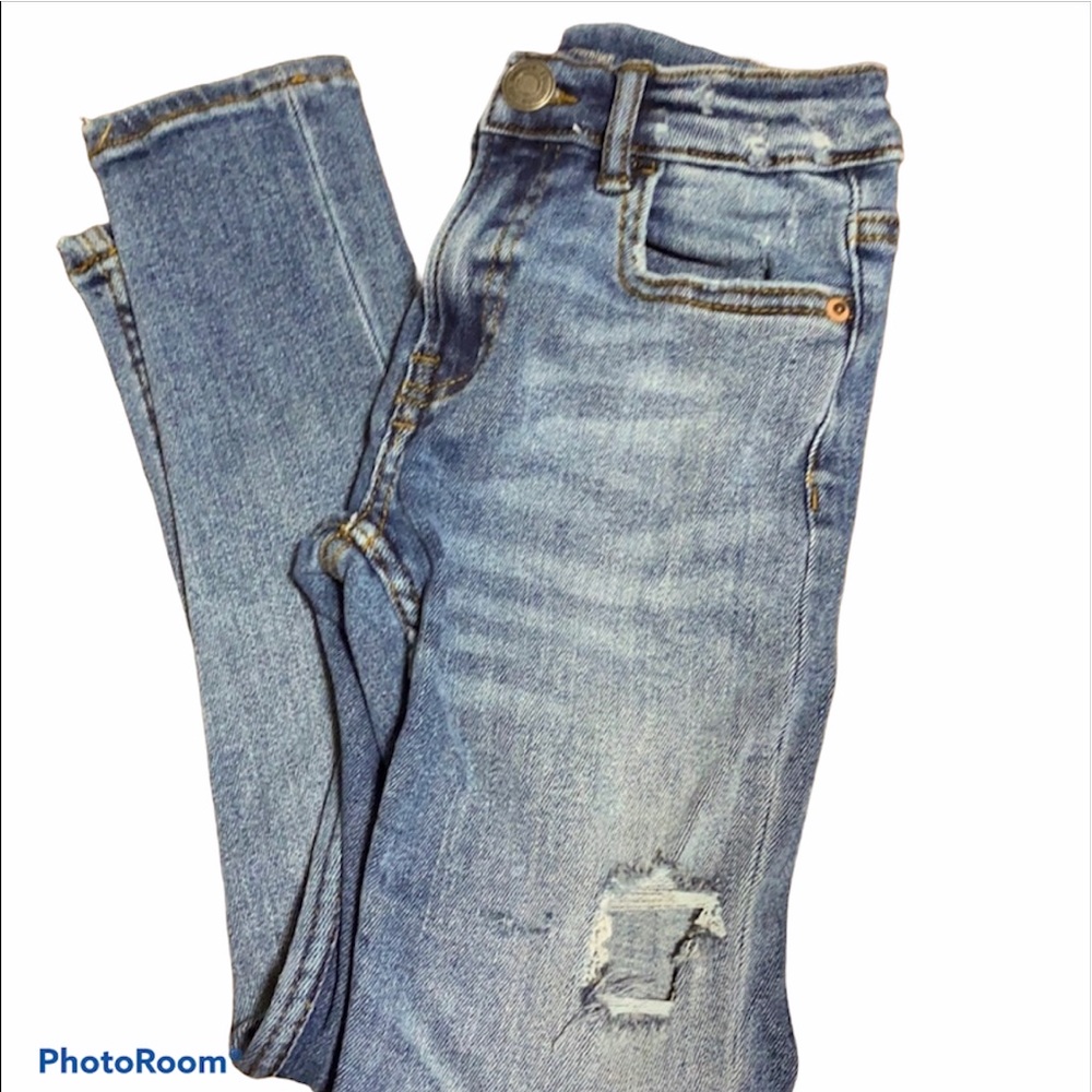 ZARA boys skinny #superelastic ripped jeans